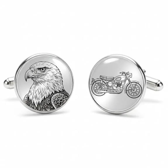 Custom Photo Engraved Cufflinks | Personalized Picture Cuff Links for Men | Unique Wedding and Gift Jewelry | Custom Photo Accessories for Groom and Men