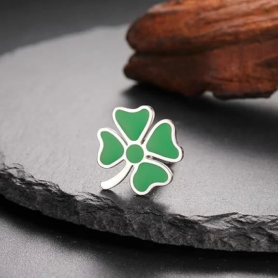 Luxury Four Leaf Clover Cufflinks for Men in Gold & Silver Finish | Premium Brass Lucky Charm Shirt Cuff Links | Stylish Wedding Groom Cufflink Set for Suit, Blazer & Tuxedo | Men’s Formal Accessories & Gift Box | Designer Office Wear Cufflink