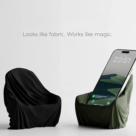 Moskai 3D Printed Fabric-Style Chair Mobile Phone Stand – Decorative Desk & Table Holder