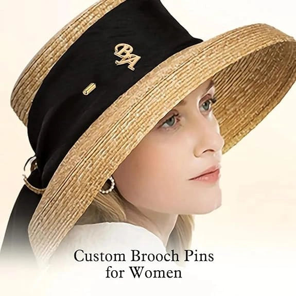 Custom Elite Initial Lapel Pin - Personalized Monogram Brooch for Men, Women & Wedding Wear