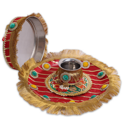 MOSKAI Thali Set | Traditional Pooja Thali | Decorative Aarti Plate
