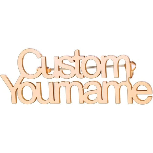 Custom Name Pin Brooch for Men & Women | Personalized Name Tag for Wedding Ladki Wale Ladka Wale | Stylish Name Badge for Coat Blazer Suit Jacket | Corporate Logo Brooch