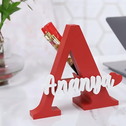 Moskai Name Customised 3D Pen Stand for Desk & Office Use