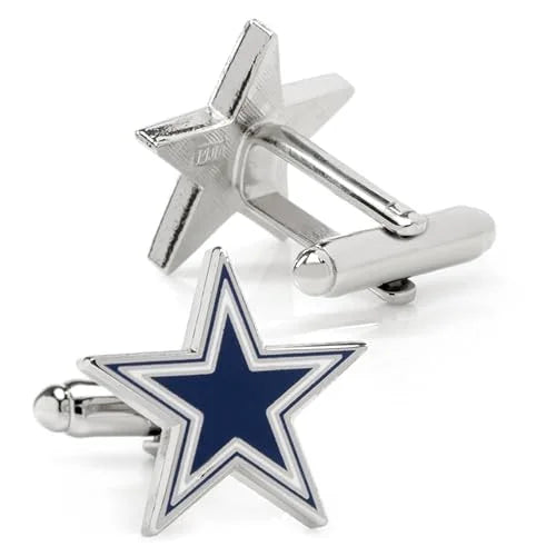 Blue Star Royal Design Cufflinks for Men | Elegant Enamel Finish | Luxury Plated Base Metal | Premium Formal Accessory | Wonderful for Weddings, Parties & Business Wear