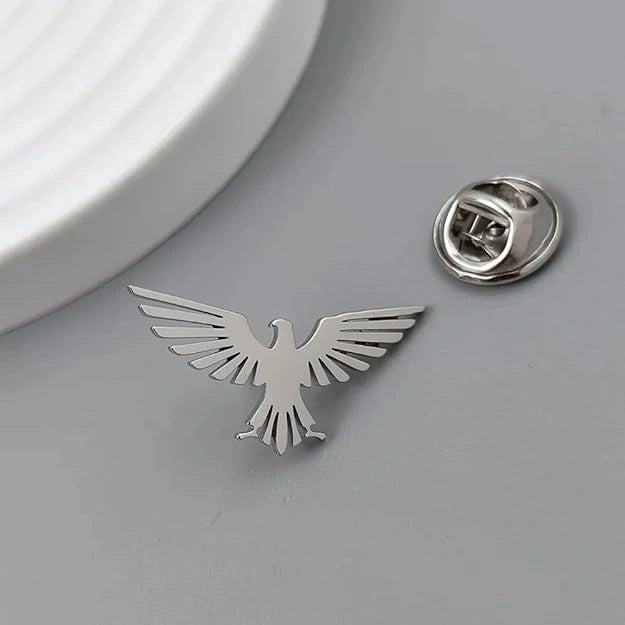 Soaring Eagle Lapel Pin - Premium Hand-Finished Bird Brooch for Suits, Blazers & Wedding Wear