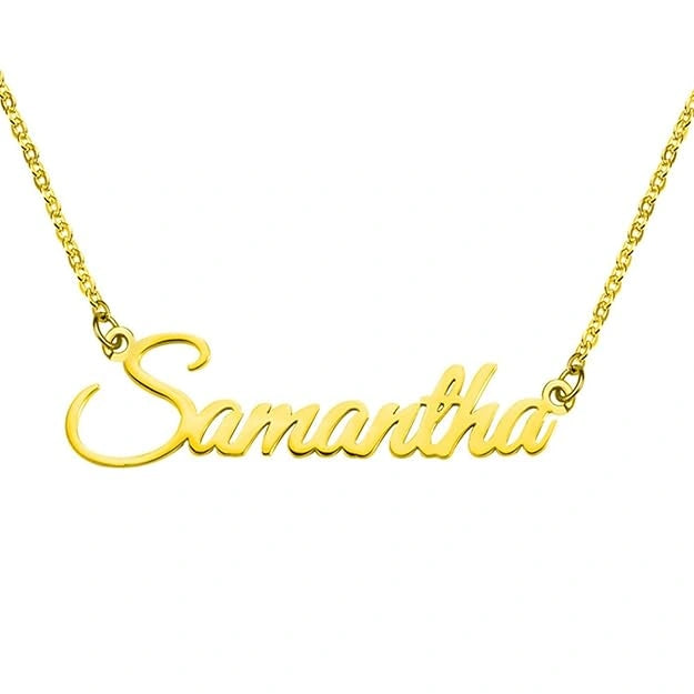 Personalized Name Necklace - Custom Cursive Nameplate Pendant for Women & Girls -