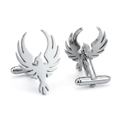 Animals Phoenix Cufflinks For Mens | Premium Brass Phoenix Bird Design Shirt Cuff Links | Formal Shirt Accessories for Business Suit, Blazer, Tuxedo, Wedding & Office Wear | Luxury Designer Cufflinks Gift for Men