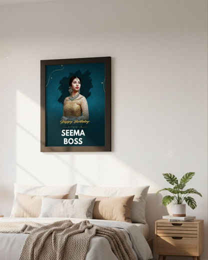 MOSKAI Personalised A3 Photo Frame for Her Birthday