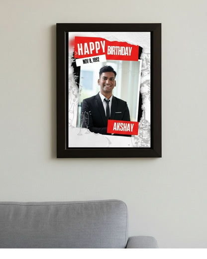 Personalised A3 Photo Frame for His Birthday