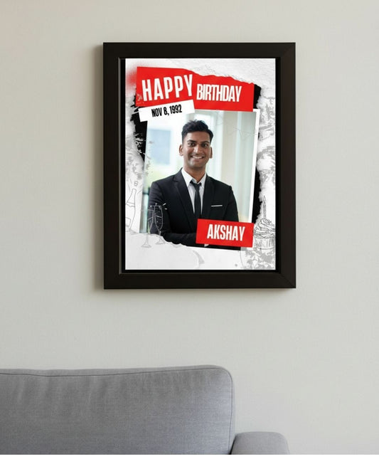 Personalised A3 Photo Frame for His Birthday