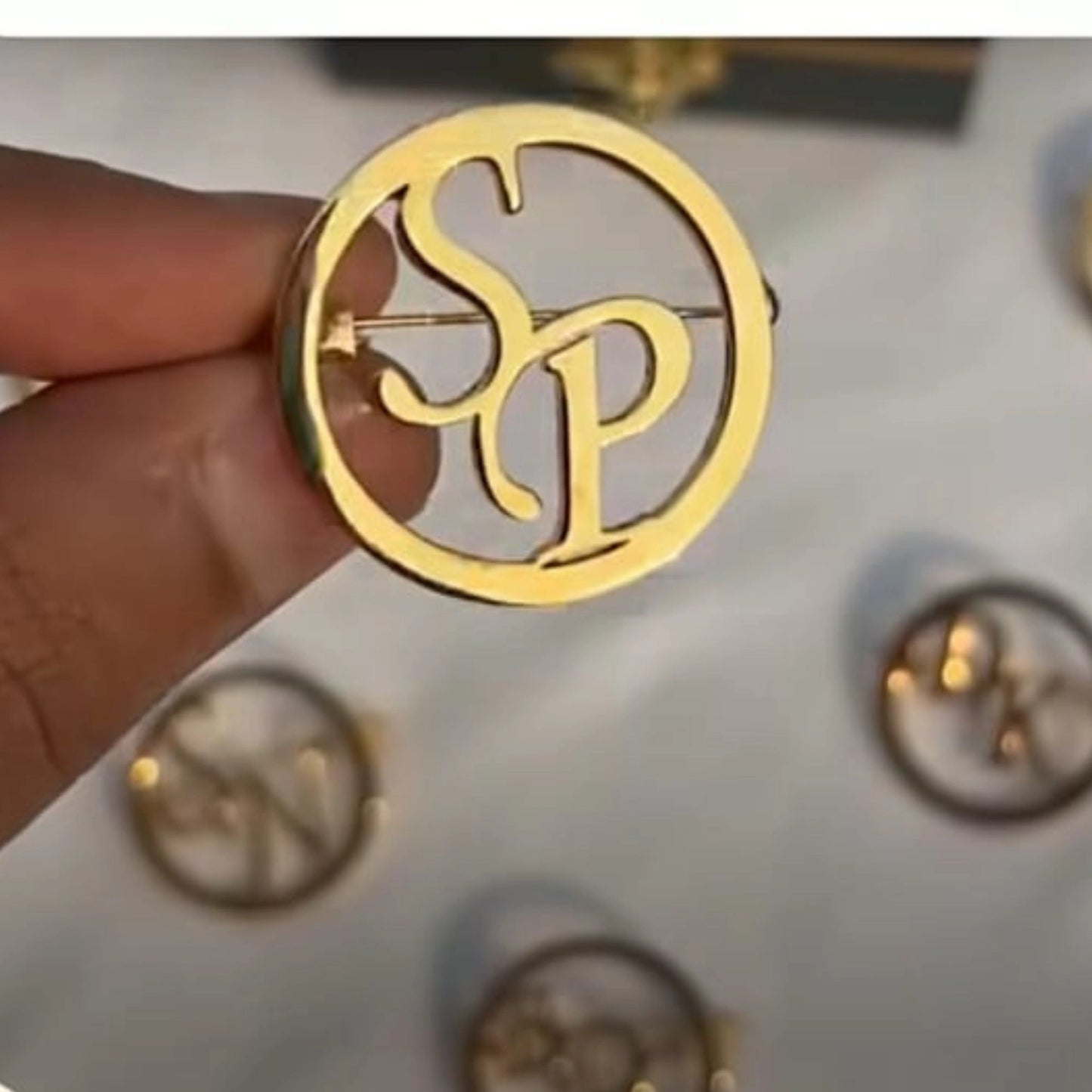 Elite Custom Initial Name Brooch – Premium Monogram Lapel Pin for Suits, Blazers & Ethnic Wear