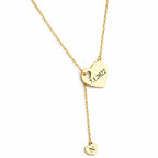 Personalized Name Necklace with Initial Charm - Custom Cursive Nameplate Pendant for Women & Girls