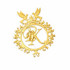 Personalized Initial Name Brooch - Custom Royal Monogram Lapel Pin for Grooms, Weddings & Luxury Formal Wear