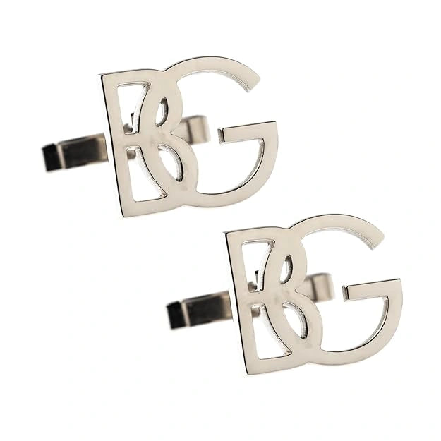 Custom Initial Name Cufflinks - Personalized 2-Letter Monogram for Men in Brass