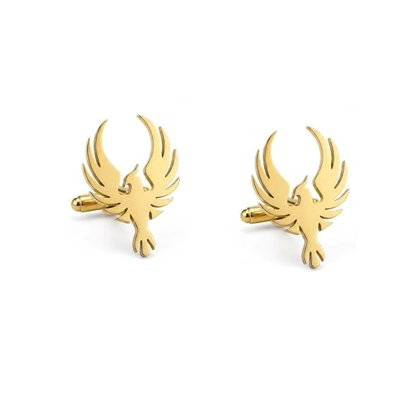 Animals Phoenix Cufflinks For Mens | Premium Brass Phoenix Bird Design Shirt Cuff Links | Formal Shirt Accessories for Business Suit, Blazer, Tuxedo, Wedding & Office Wear | Luxury Designer Cufflinks Gift for Men