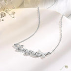 Personalized Butterfly Name Necklace - Custom Cursive Nameplate Pendant with Butterfly Charm