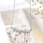 Personalized Butterfly Name Necklace - Custom Cursive Nameplate Pendant with Butterfly Charm