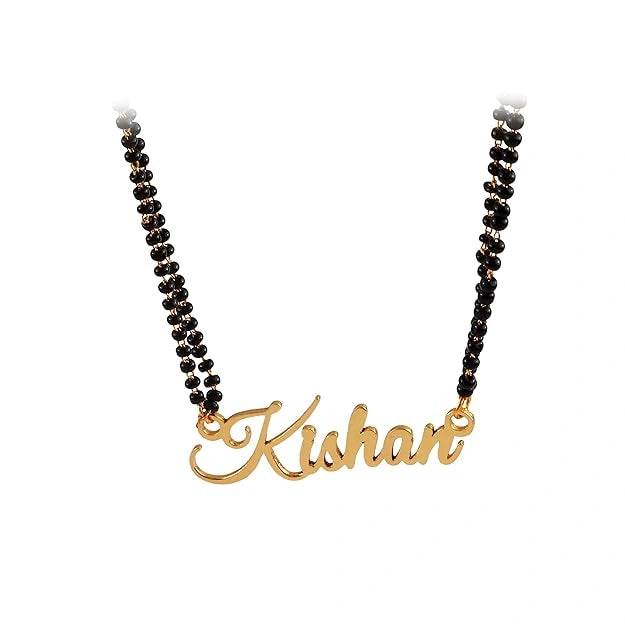 Personalized Single Name Mangalsutra – Gold Plated Custom Jewelry