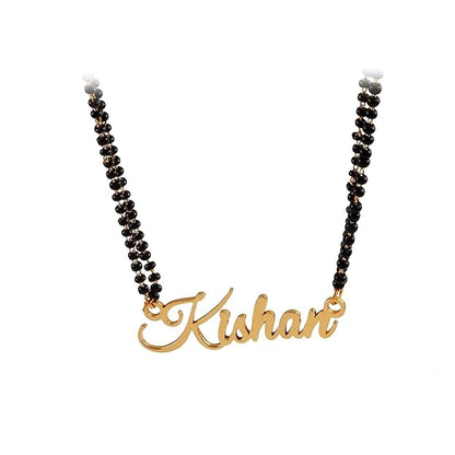Personalized Single Name Mangalsutra – Gold Plated Custom Jewelry