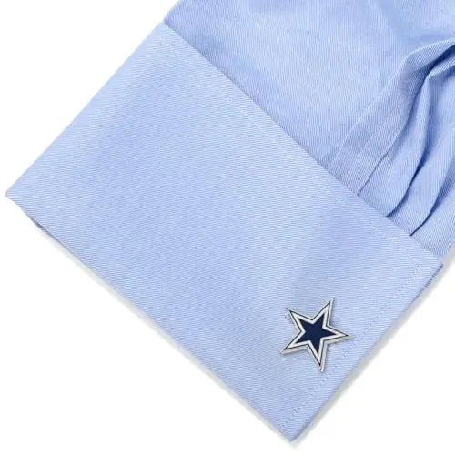 Blue Star Royal Design Cufflinks for Men | Elegant Enamel Finish | Luxury Plated Base Metal | Premium Formal Accessory | Wonderful for Weddings, Parties & Business Wear