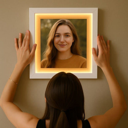 Personalised Beautiful Girl Portrait With LED Photo Frame