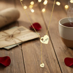 Personalized Name Necklace with Initial Charm - Custom Cursive Nameplate Pendant for Women & Girls