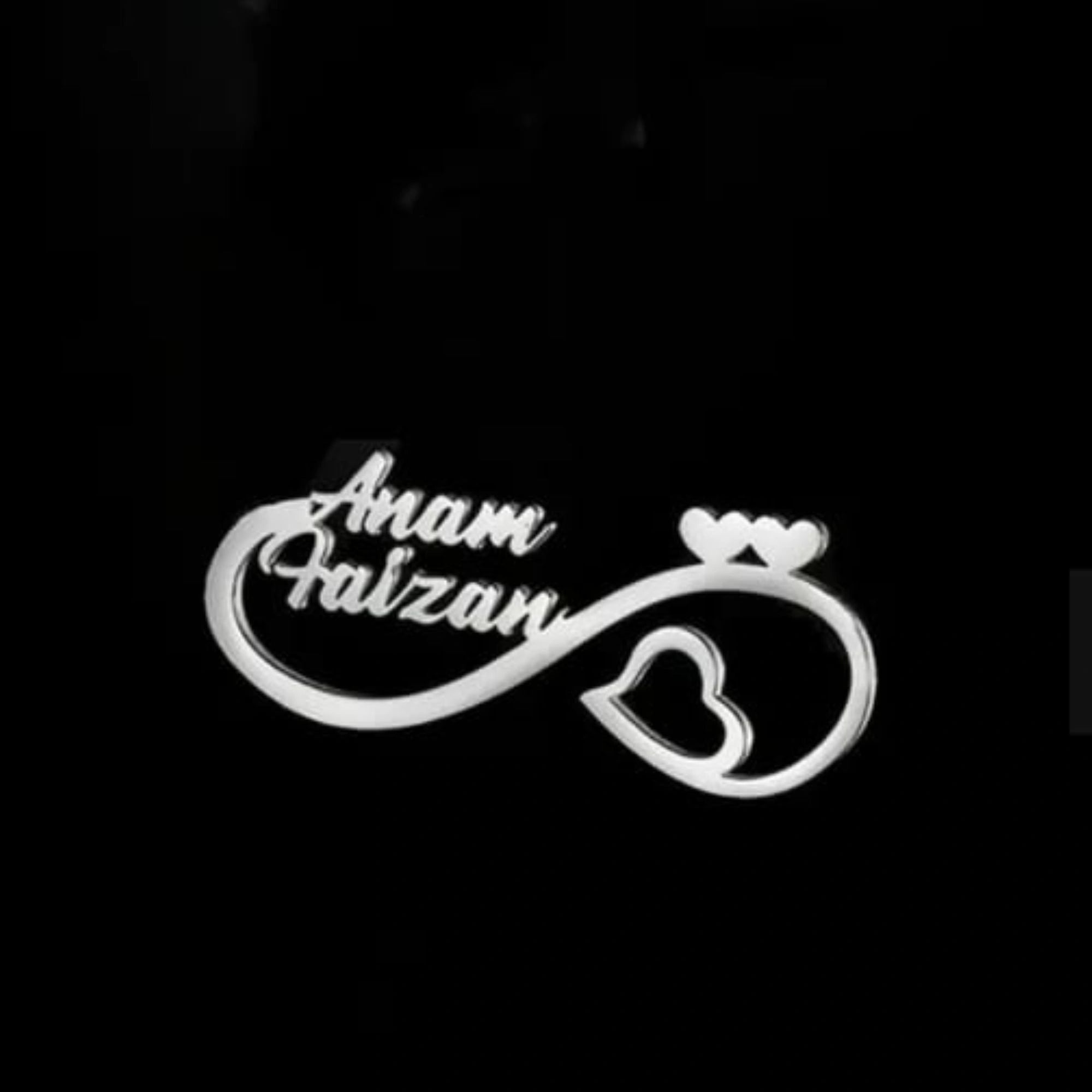 Personalized Infinity Couple Name Brooch Pin - Custom Jewelry for Weddings & Anniversaries