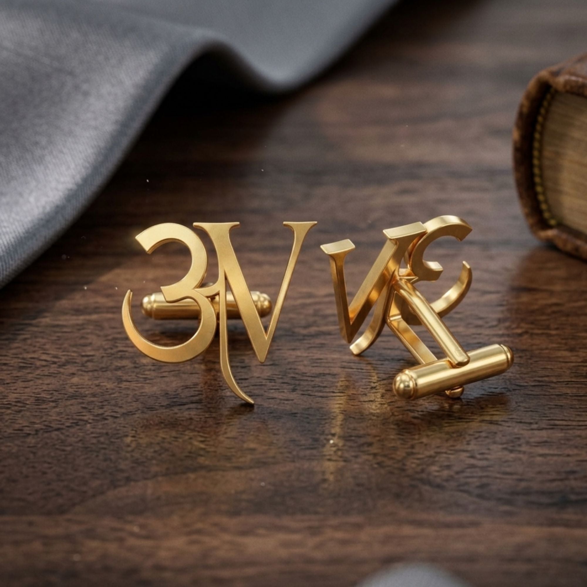 Personalized Initials Name Custom Cufflinks – Handcrafted Monogram Cuff Links Wedding Accessories for Men