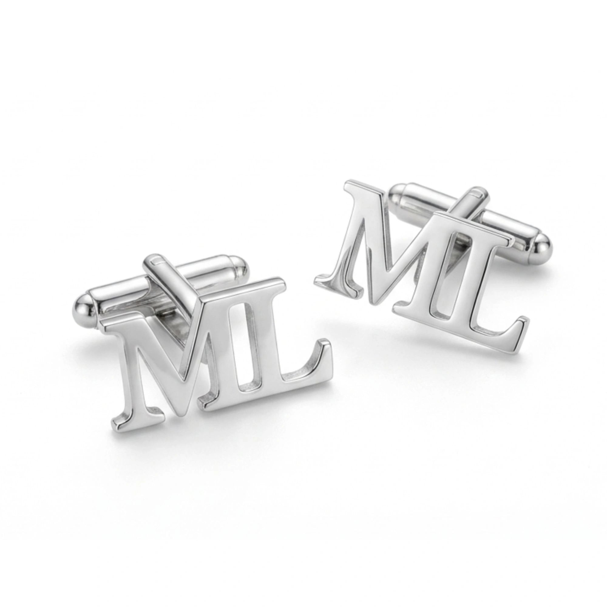 Personalized Initial Cufflinks for Men – Custom Alphabet Letter Cufflinks for Groom Wedding Accessories