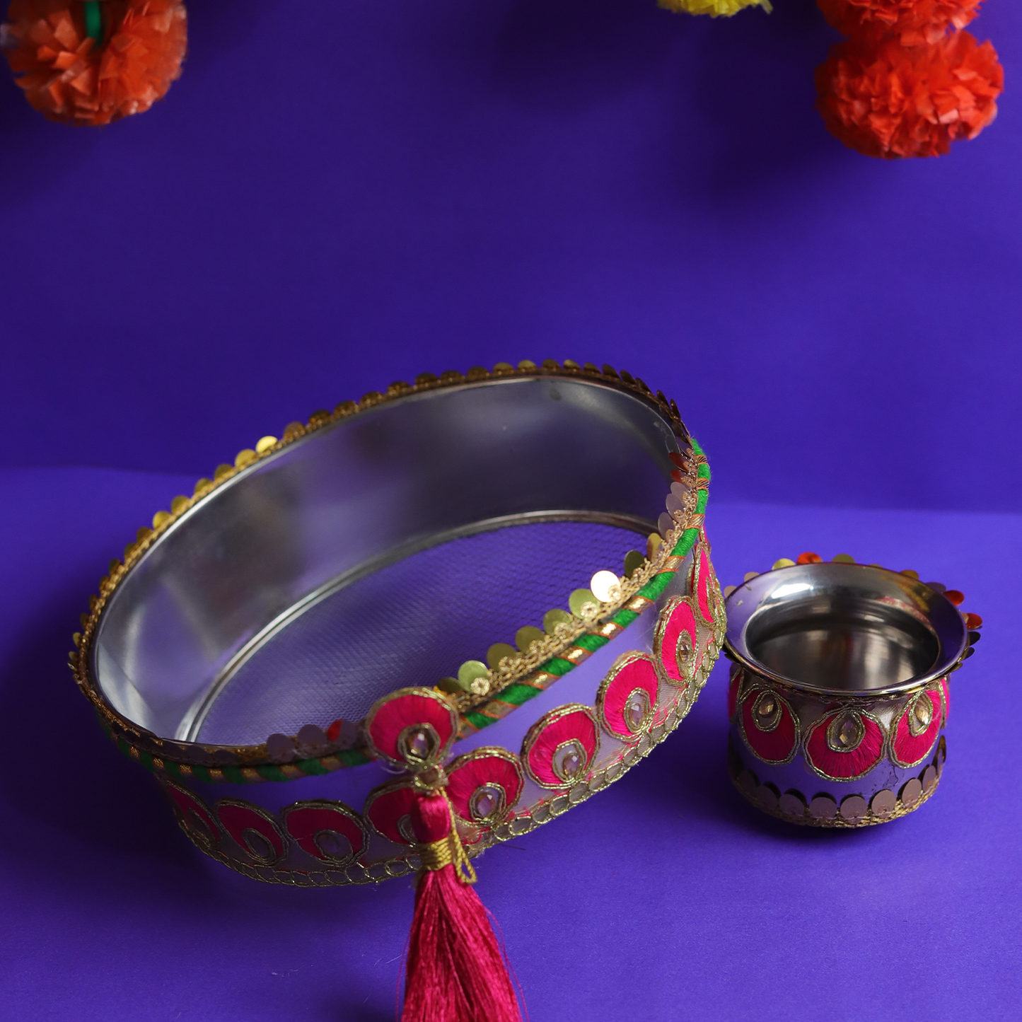 MOSKAI Photo Thali | Personalized Pooja Thali | Custom Aarti Plate