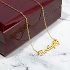Personalized Name Necklace with Paw Print - Custom Pet Nameplate Pendant for Dog & Cat Lovers