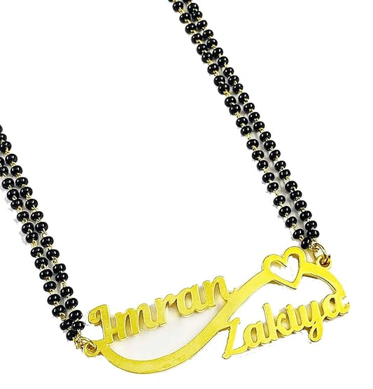 Personalized Infinity Couple Name Mangalsutra – Gold Plated