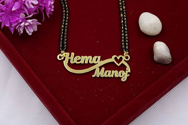 Personalized Infinity Couple Name Mangalsutra – Gold Plated
