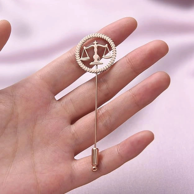 Scales of Justice Lapel Pin - Professional Lawyer & Advocate Symbol Brooch for Court, Suits & Blazers