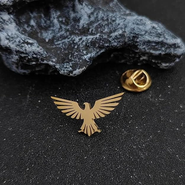 Soaring Eagle Lapel Pin - Premium Hand-Finished Bird Brooch for Suits, Blazers & Wedding Wear