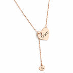 Personalized Name Necklace with Initial Charm - Custom Cursive Nameplate Pendant for Women & Girls