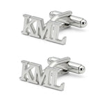 Custom 3-Initial Monogram Cufflinks for Men – Personalized Alphabet Letter Cufflinks for Wedding Accessories