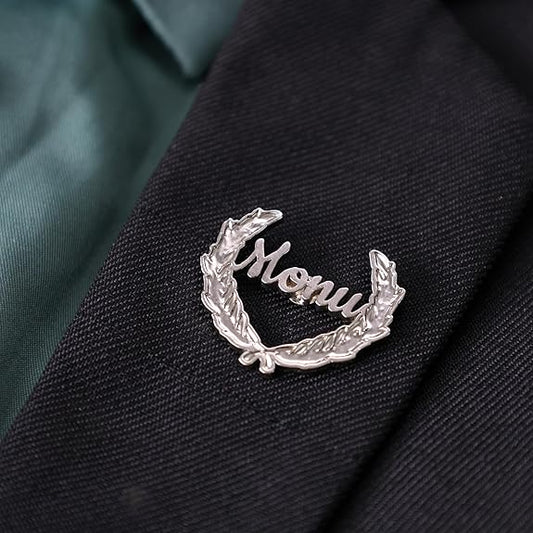 MOSKAI Personalized Brass Name Brooch Pin