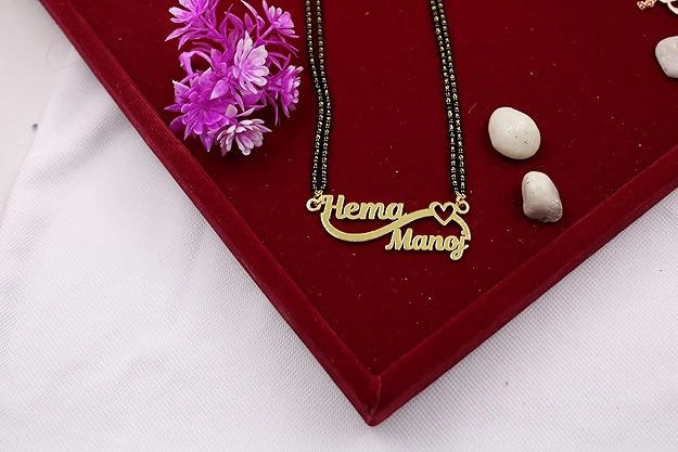 Personalized Infinity Couple Name Mangalsutra – Gold Plated