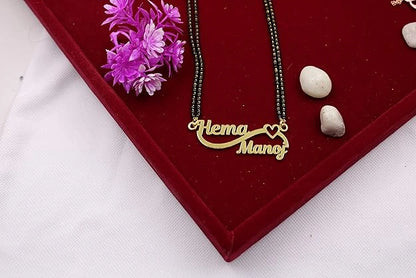 Personalized Infinity Couple Name Mangalsutra – Gold Plated