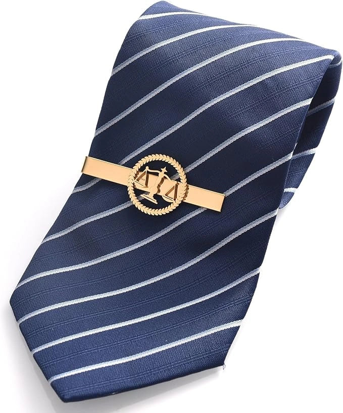 Professional Scales of Justice Lawyer Tie Clip - Advocate Symbol Brass Tie Bar- Executive Legal Profession Accessory & Attorney Gift