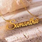 Personalized Name Necklace - Custom Cursive Nameplate Pendant for Women & Girls -
