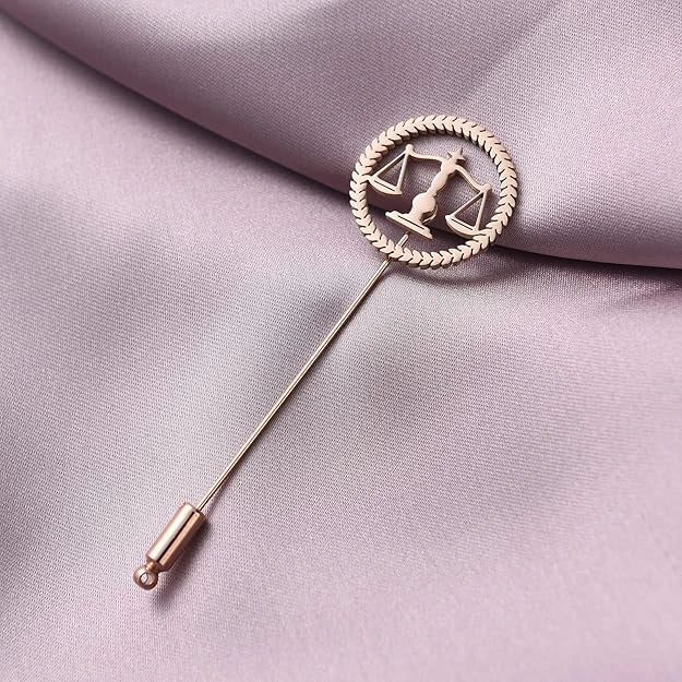 Scales of Justice Lapel Pin - Professional Lawyer & Advocate Symbol Brooch for Court, Suits & Blazers