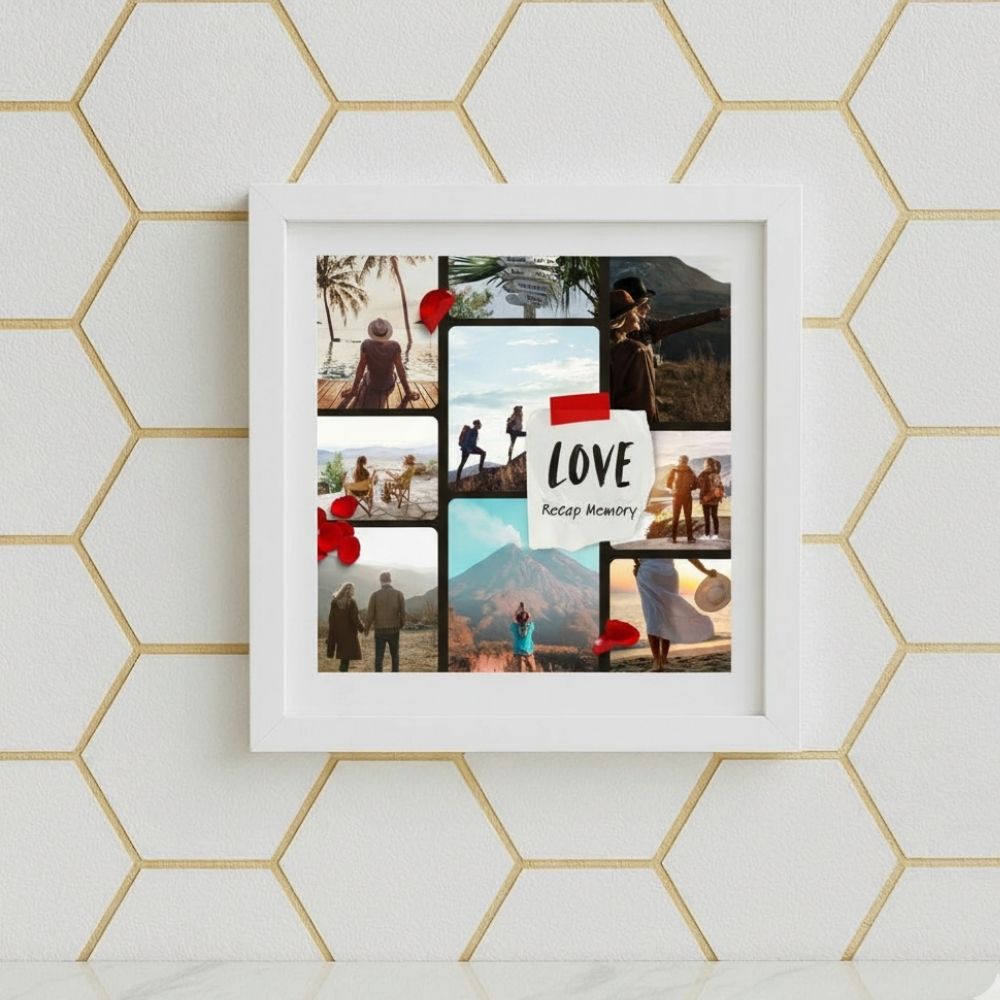 Personalised Couple Truly in Love Collage Photo Frame