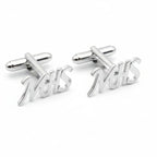 Personalized 3-Letter Signature Font Cufflinks - Custom Brass Monogram Jewelry