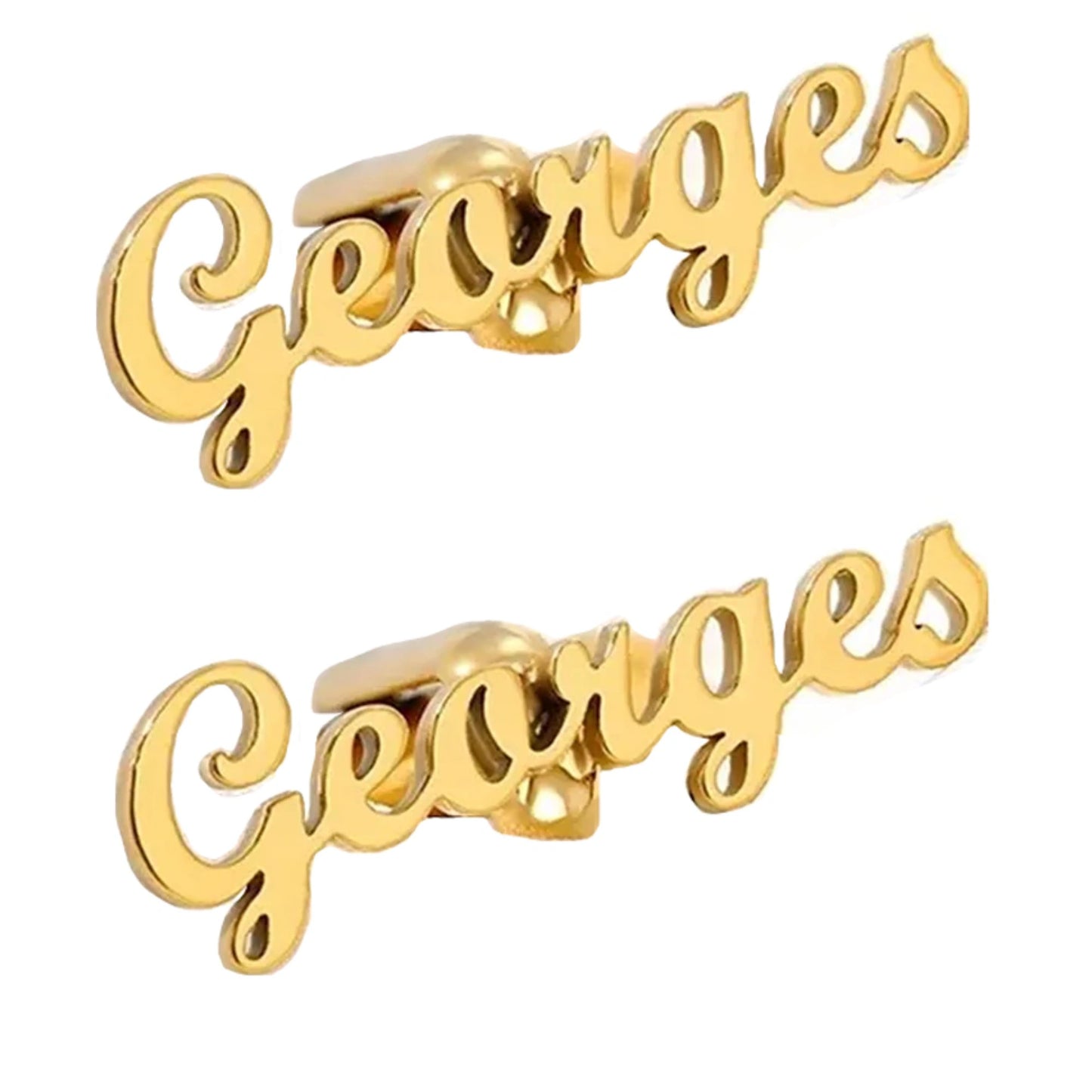 Personalized Name Cufflinks for Men - Custom Brass Shirt Cufflinks for Wedding & Business