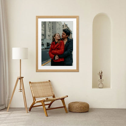 A3 Personalized Wooden Photo Frame for Anniversary | Custom Couple Frame
