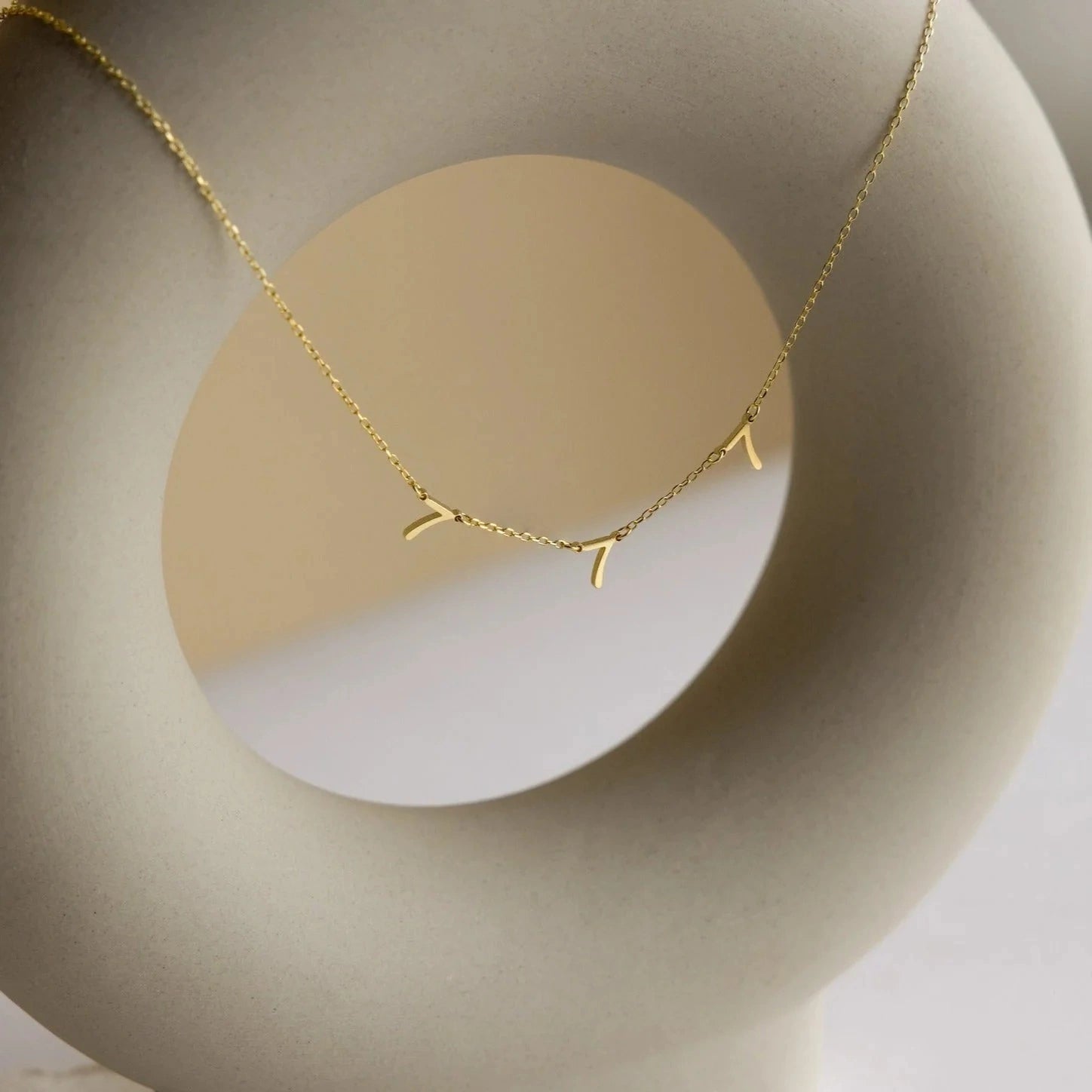 Personalized Birth Year Necklace - Custom Spaced Number Pendant for Women & Girls