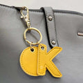 MOSKAI Personalised PU Leather Alphabet Keychain