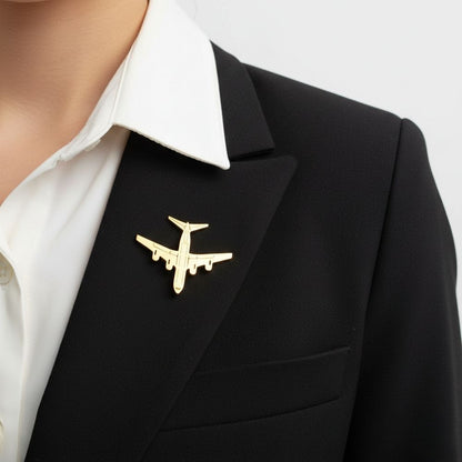 Moskai Airplane Brooch Pin | Pilot & Cabin Crew Accessory | Airline Staff Gift